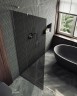 Душевая перегородка Maybah Glass MGD-681-5у 1090x1950 в узком профиле Хром матовый стекло графитовое