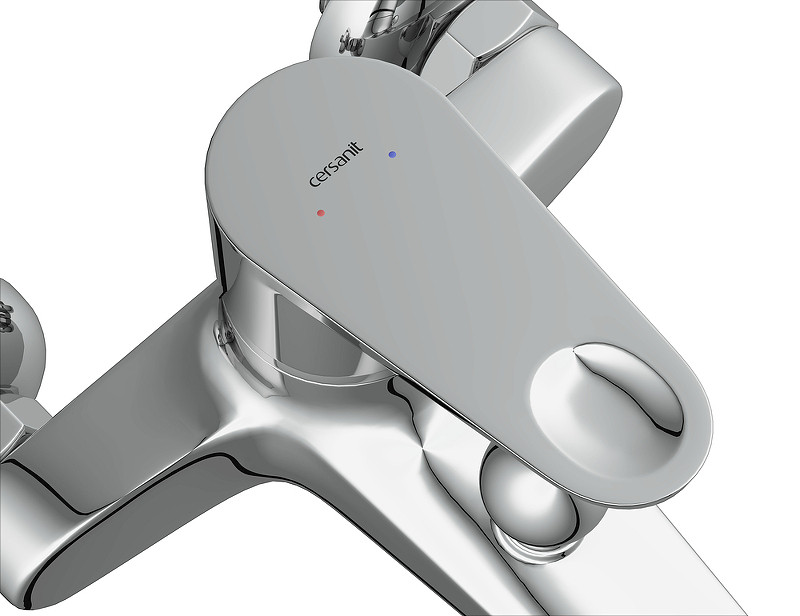 Смеситель для ванны Cersanit Cari 64512 Хром латунь на стену
