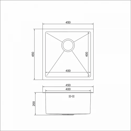 Кухонная мойка Mixline Pro 45 547226 цвет Черный графит