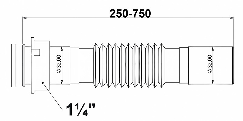 Гофрированная труба Bettoserb 125382 цвет Серый