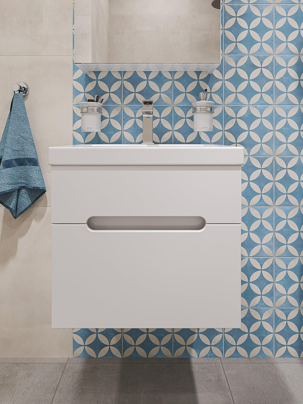 Тумба под раковину DIWO Коломна 50 KOL.T.50/P/W подвесная цвет Белый