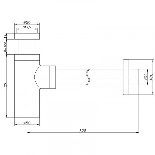 Сифон для раковины Raglo R600.20.04 Бронза