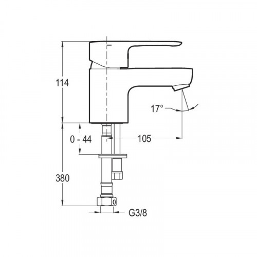 Смеситель для раковины Jacob Delafon July E16027-4ND-CP Хром латунь