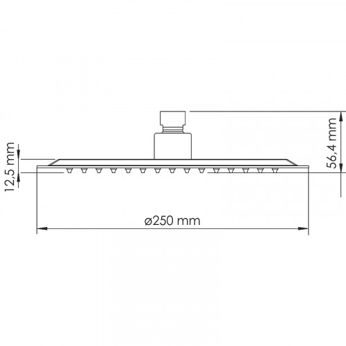 Верхний душ WasserKRAFT Asphe A329 Розовое золото нержавеющая сталь на потолок