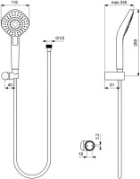 Душевой гарнитур Ideal Standard Ideal Rain Evo Diamond L3 B2240AA Хром пластик на стену