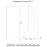 Душевая перегородка Veconi Korato KR-77B 110 KR77B-110-01-C8 профиль Черный матовый стекло прозрачное