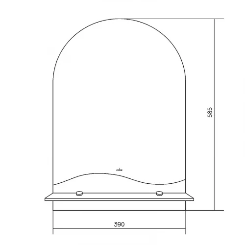 Зеркало Mixline Амели 39 552587 с полкой