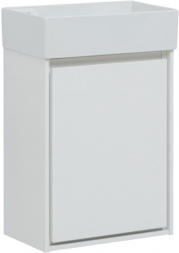 Тумба с раковиной Aquanet Милан 45 339962 подвесная цвет Белый глянец