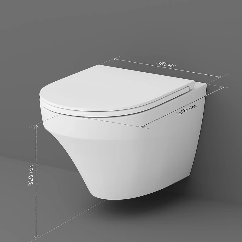 Унитаз AM.PM Inspire C501700WH подвесной без сиденья фарфор подвесной