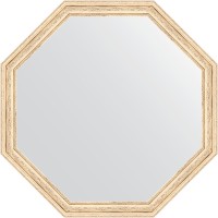Зеркало Evoform Octagon 70х70 BY 3687 в багетной раме - Слоновая кость 51 мм стекло