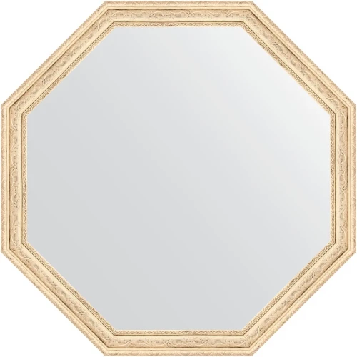Зеркало Evoform Octagon 70х70 BY 3687 в багетной раме - Слоновая кость 51 мм стекло