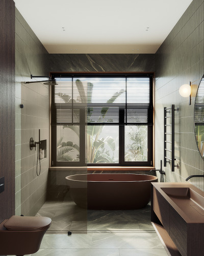 Душевая перегородка Maybah Glass MGD-263-6 890x1950 коннектор стена-стекло Черный стекло бронзовое