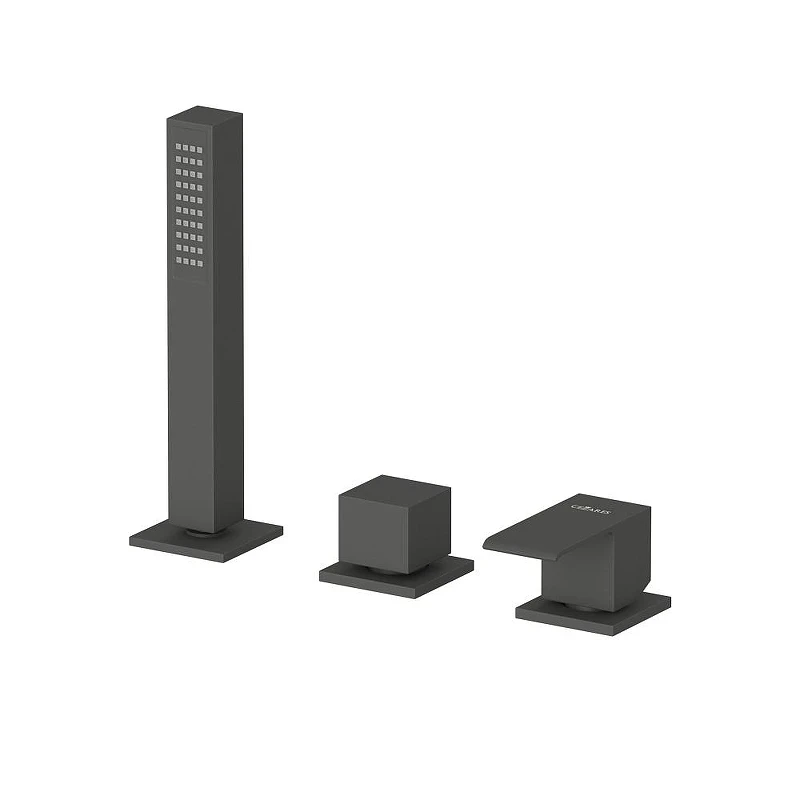 Смеситель на борт ванны Cezares Porta PORTA-BVDM3-NOP цвет Черный матовый