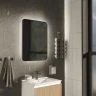 Зеркало 1MarKa Shape 60 Ц0000047081 с подсветкой цвет Черный с бесконтактным выключателем