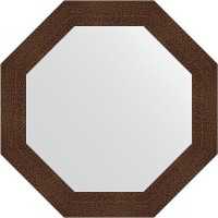 Зеркало Evoform Octagon 77х77 BY 3807 в багетной раме - Бронзовая лава 90 мм стекло