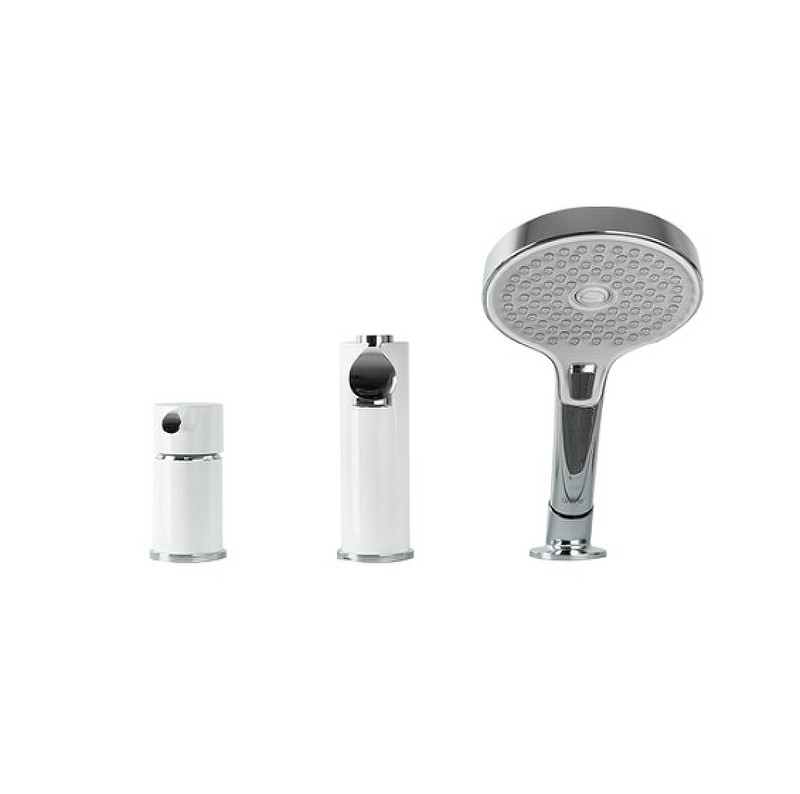 Смеситель на борт ванны Gappo G03-8 G1103-8 Белый Хром латунь