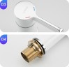 Смеситель на борт ванны Gappo G03-8 G1103-8 Белый Хром латунь