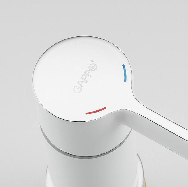 Смеситель на борт ванны Gappo G03-8 G1103-8 Белый Хром латунь