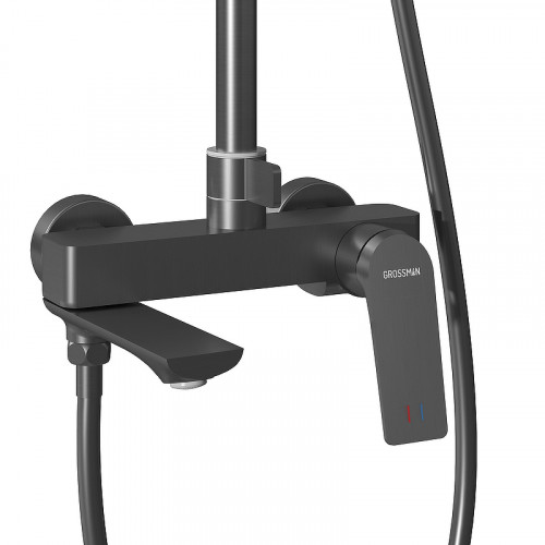 Душевая система Grossman Cosmo 500.K35.02.420 Графит брашированный латунь на стену