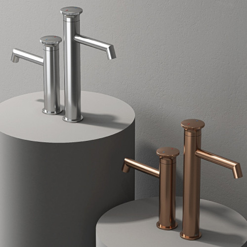 Смеситель для раковины Teska Arte Leo L E5529 Розовое золото латунь