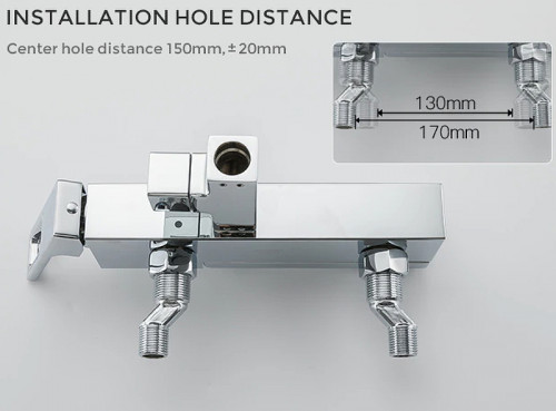 Душевая система Gappo G2418-1 Хром латунь на стену