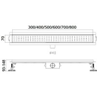 Душевой лоток Haiba 800x70 HB93800-7 с Черной матовой решеткой