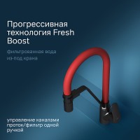 Смеситель для кухни AM.PM Like F8007828 Черный матовый Красный латунь