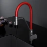 Смеситель для кухни AM.PM Like F8007828 Черный матовый Красный латунь