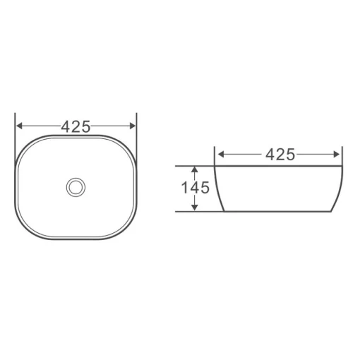 Раковина-чаша BelBagno 43 BB1301 Белая фаянс накладная