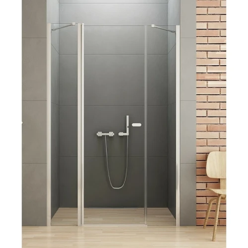 Душевая дверь New Trendy New Soleo Chrome 140 D-0174A профиль Хром стекло прозрачное