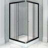 Душевой уголок Radomir Дрим 100x90 L 1-03-6-1-0-1210 профиль Черный стекло прозрачное
