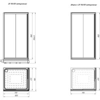 Душевой уголок Radomir Дрим 100x90 L 1-03-6-1-0-1210 профиль Черный стекло прозрачное