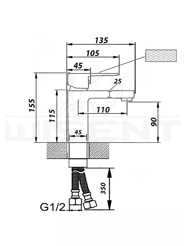 Смеситель для раковины Wisent WP10226 цвет Хром