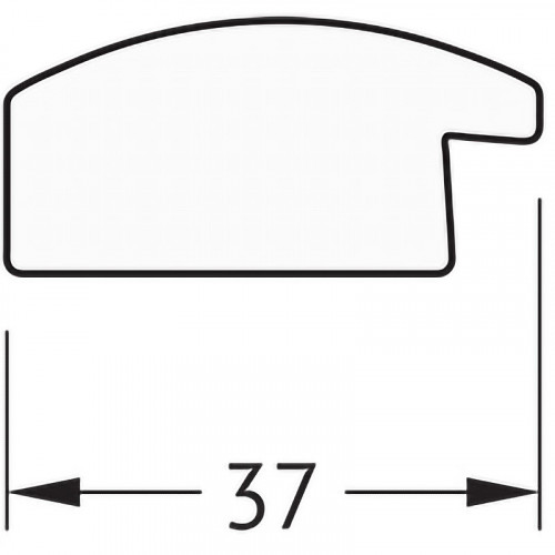 Зеркало Evoform Definite 150х70 BY 0768 в багетной раме - Черный дуб 37 мм стекло