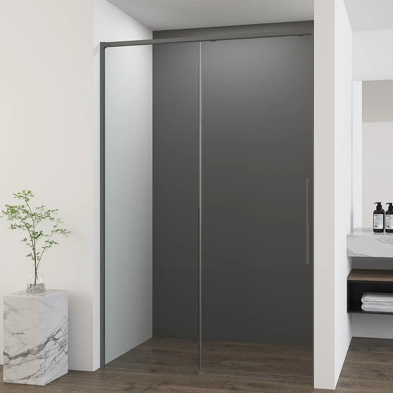 Душевая дверь Vincea Ultima 100 VDS-7UL100CLGM профиль Вороненая сталь стекло прозрачное
