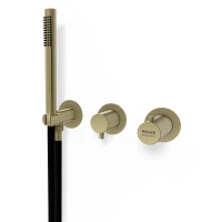 Смеситель для душа Remer X-Style XT97D2PWBCH с термостатом цвет Шампань брашированная