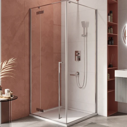 Душевой уголок Cezares Liner 90x90 L LINER-A-1-90-C-Cr-L профиль Хром стекло прозрачное