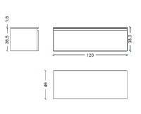 Тумба Boheme Armadi Art Flat Vallessi Uno-S 120 897-120-A glossy подвесная Антрацит глянец МДФ / ЛДСП