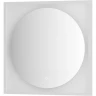 Зеркало Defesto Eclipce 70х70 DF 2237S с подсветкой 15W-3000К/в багетной раме/Сенсорный выключатель/Теплый белый свет/Белая рама