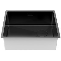 Кухонная мойка Paulmark Next-Skew 54 Uni PM885444-MBN Черная матовая нержавеющая сталь встраиваемый