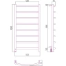 Электрический полотенцесушитель Сунержа Галант 4.0 1000x500 L 00-0830-1050 Хром нержавеющая сталь