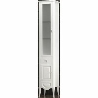 Шкаф пенал Opadiris Брунелла 38 L 00-00004341 Белый матовый МДФ / ЛДСП, массив дерева, стекло