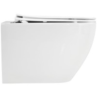 Комплект унитаза Cezares Stylus-Tor CZR-6601-TH-TOR/CZR-2316-SC с инсталляцией BelBagno BB026/BB081CR с сиденьем Микролифт и клавишей смыва Хром глянцевый фаянс подвесной