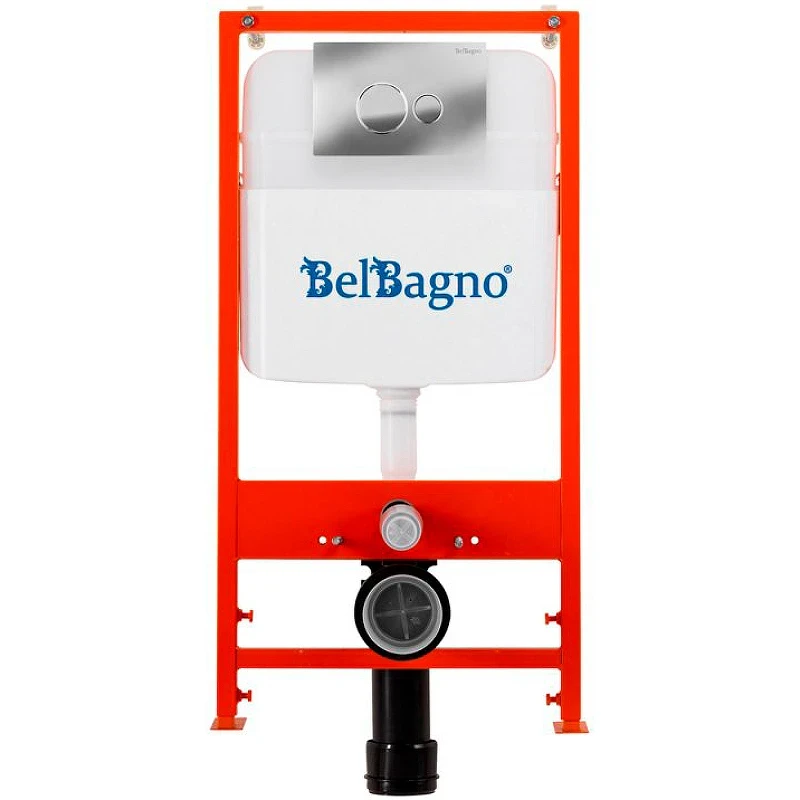 Комплект унитаза Cezares Stylus-Tor CZR-6601-TH-TOR/CZR-2316-SC с инсталляцией BelBagno BB026/BB081CR с сиденьем Микролифт и клавишей смыва Хром глянцевый фаянс подвесной