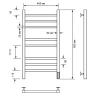 Электрический полотенцесушитель Comfysan Pioli-K EC-8 80x40 014230 Хром