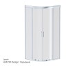 Душевой уголок AM.PM Gem W90G-401-090WT Профиль матовый хром, стекло прозрачное