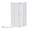 Душевой уголок AM.PM Gem W90G-401-090WT Профиль матовый хром, стекло прозрачное
