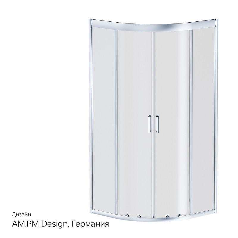 Душевой уголок AM.PM Gem W90G-401-090WT Профиль матовый хром, стекло прозрачное
