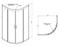 Душевой уголок AM.PM Gem W90G-401-090WT Профиль матовый хром, стекло прозрачное