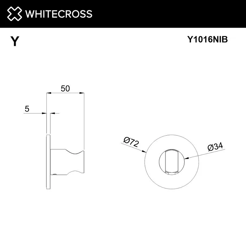 Держатель ручного душа Whitecross Y brushed nickel Y1016NIB цвет Никель брашированный